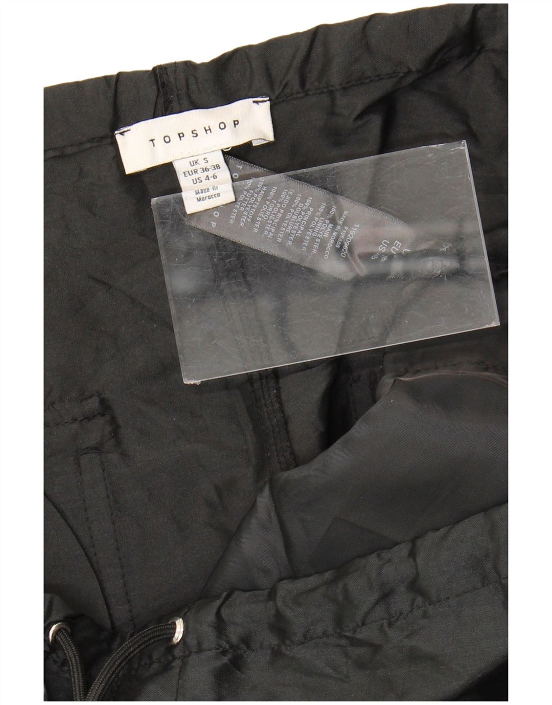 Pantaloni da tuta da donna Topshop UK 10 piccoli poliestere nero