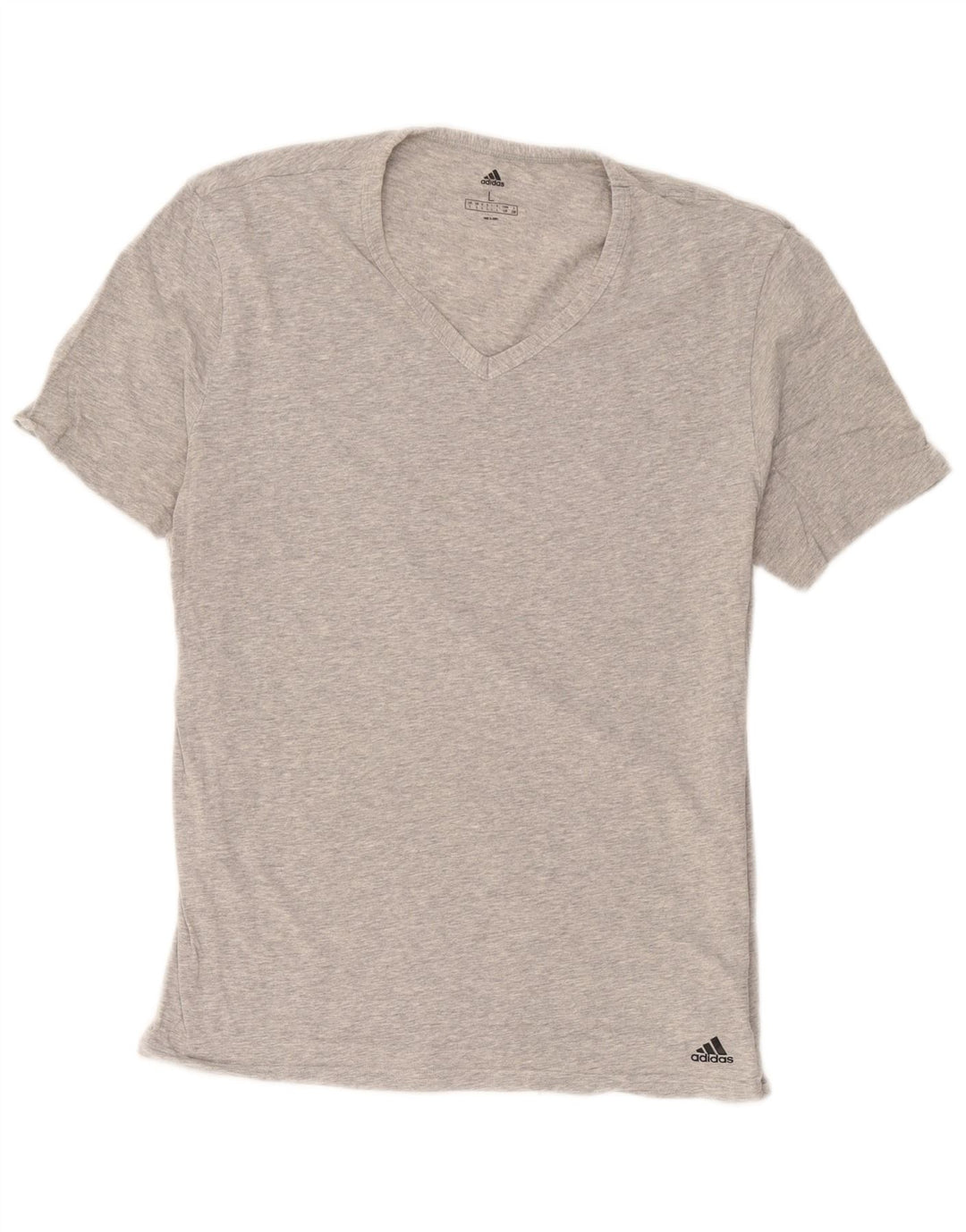 T-shirt Adidas da uomo Top Large in cotone grigio