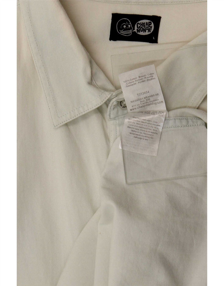 Camicia di jeans da uomo Cheap Monday grande in cotone blu