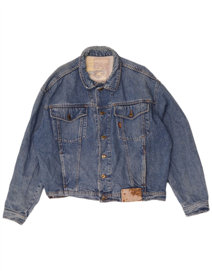 Giacca in denim da uomo a pipistrello Quarry UK 40 grande blu
