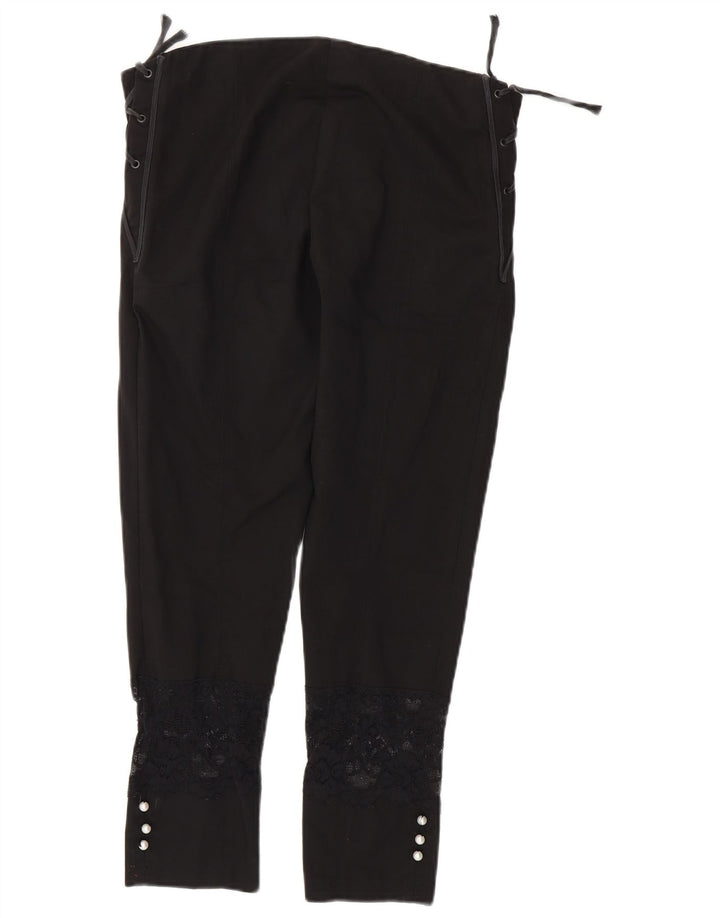 Pantaloni corti slim da donna vintage W34 L25 neri