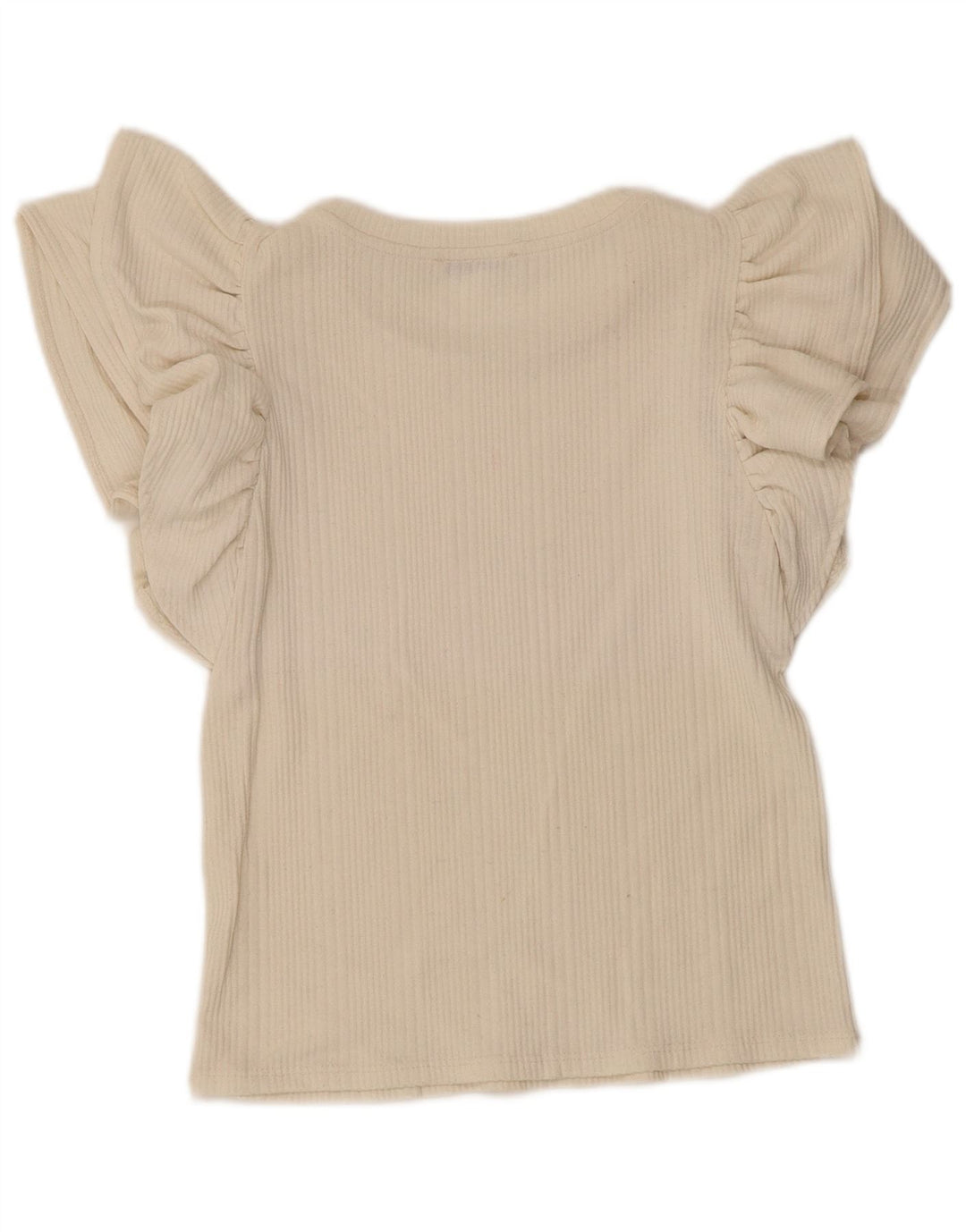 Top corto in camicetta corta da donna Zara UK 12 beige medio