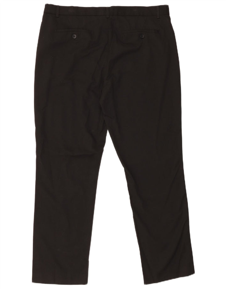 CALVIN KLEIN Pantaloni chino slim da uomo W36 L30 poliestere nero