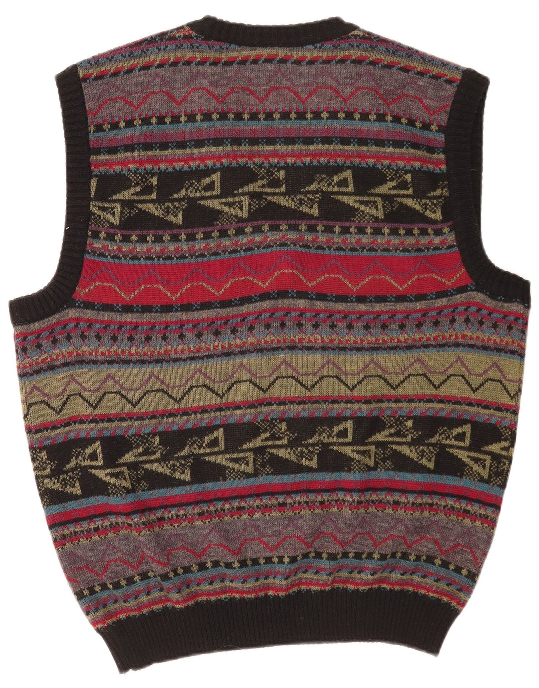 Canotta da uomo vintage canotta grande acrilico geometrico multicolore