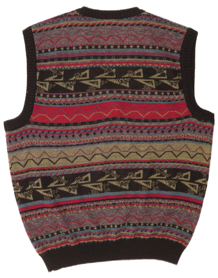 Canotta da uomo vintage canotta grande acrilico geometrico multicolore