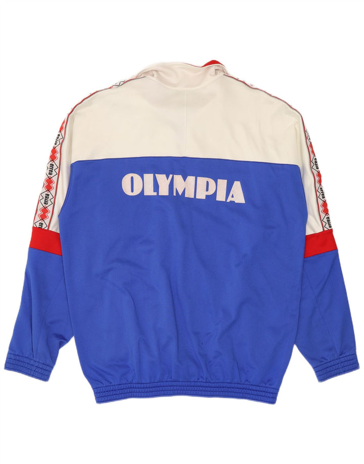 Giacca da ginnastica grafica da uomo Errea XL in nylon color block blu
