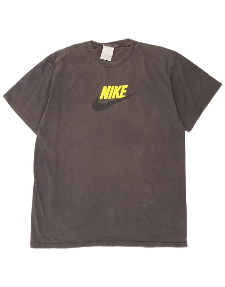 T-shirt grafica da uomo Nike Top grande in cotone grigio
