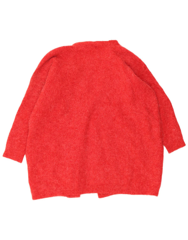 Maglione cardigan aperto oversize da donna MINT VELVET UK 16 Large Rosso