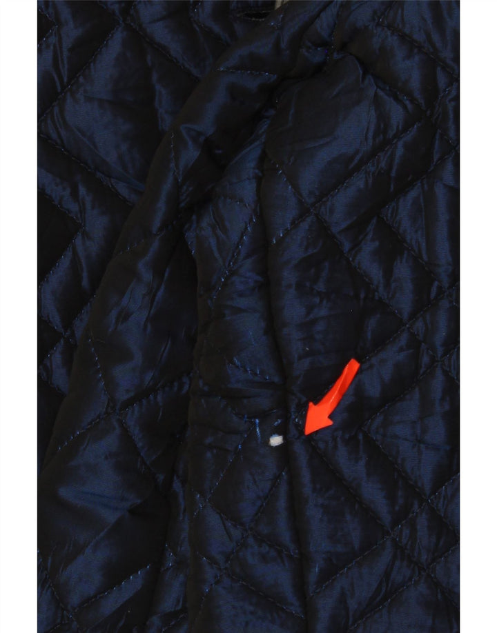 Giacca trapuntata da donna Giulia Galanti UK 12 medio blu navy
