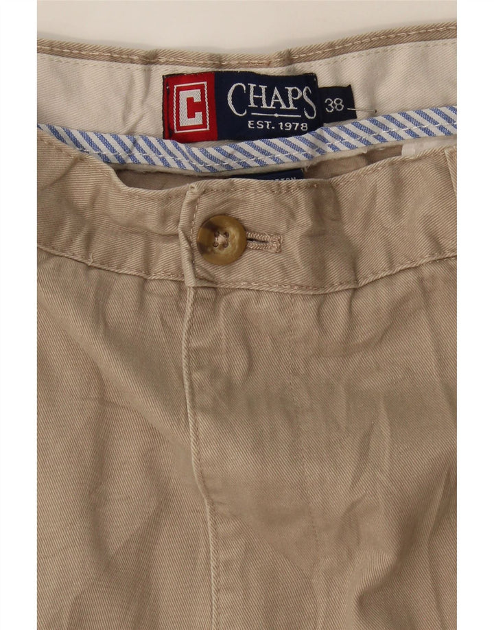 CHAPS Mens Pegged Chino Shorts W38 XL Beige Cotton Vintage Chaps and Second-Hand Chaps from Messina Hembry 