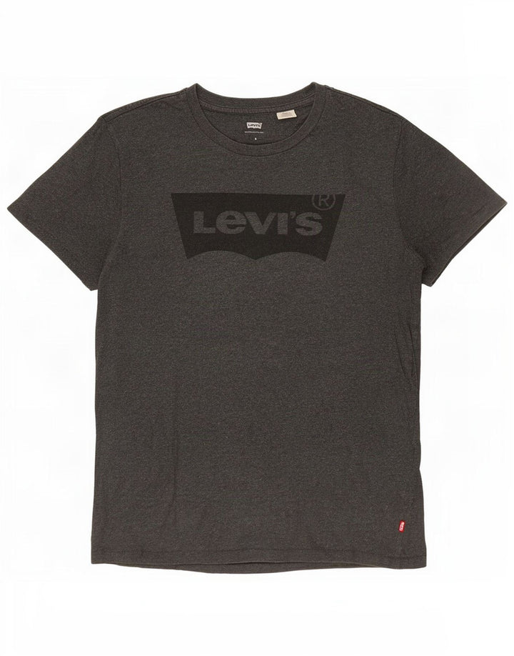 T-shirt grafica da uomo Levi's Top in cotone chiazzato grigio piccolo