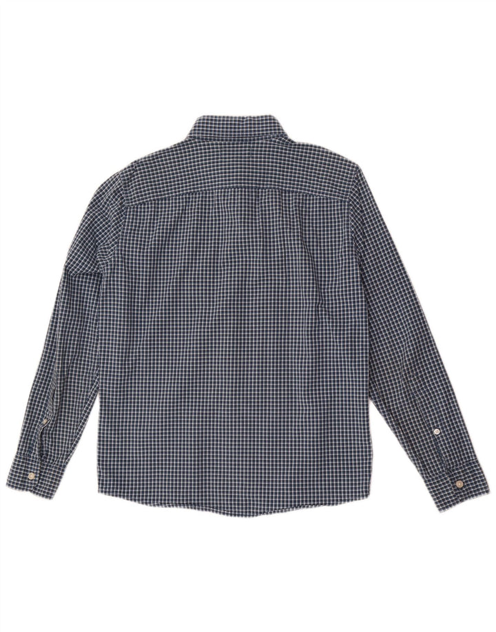 Camicia Hollister da uomo Small in cotone a quadretti blu navy