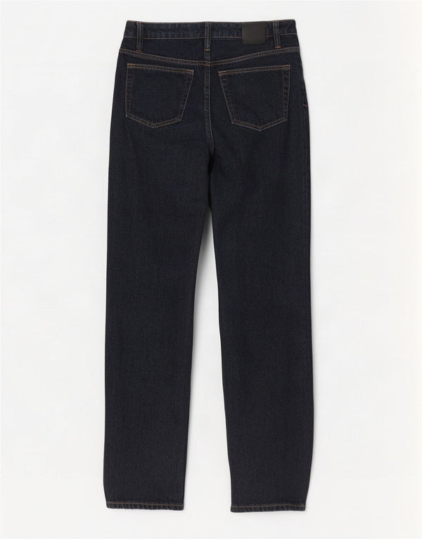 Jeans dritti da donna a vita media Massimo Dutti EU 34 2XS W24 L29 Blu navy