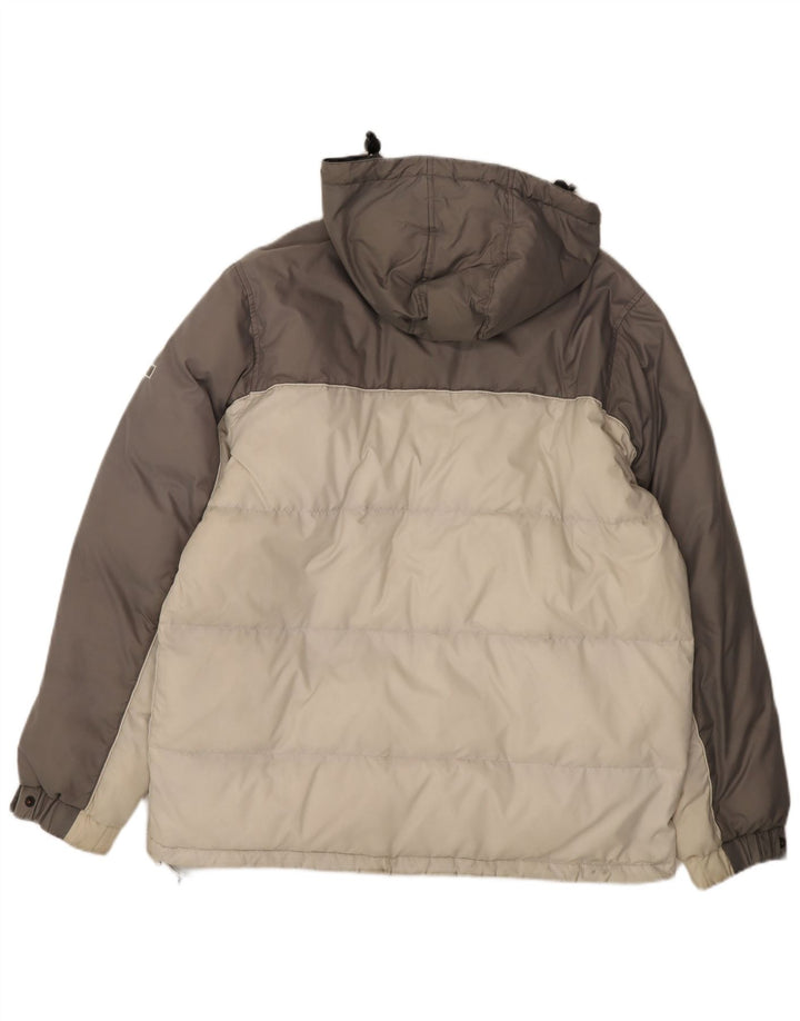 Giacca imbottita con cappuccio da uomo Champion UK 40 Large Grey Colourblock
