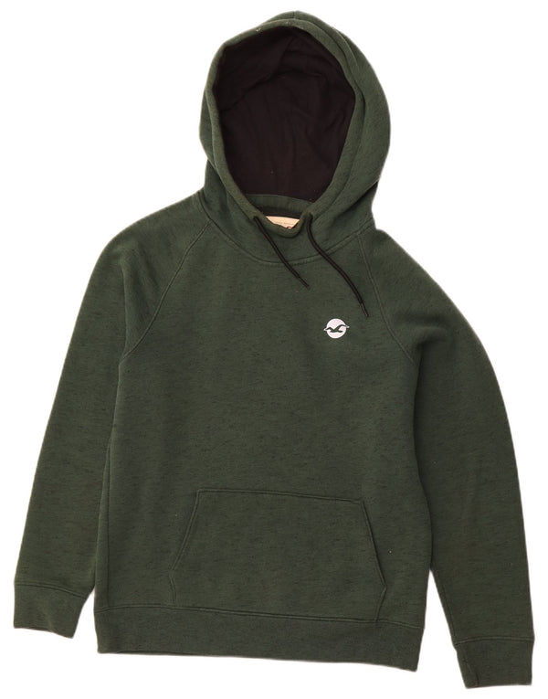 Maglione con cappuccio da uomo HOLLISTER piccolo in cotone chiazzato verde