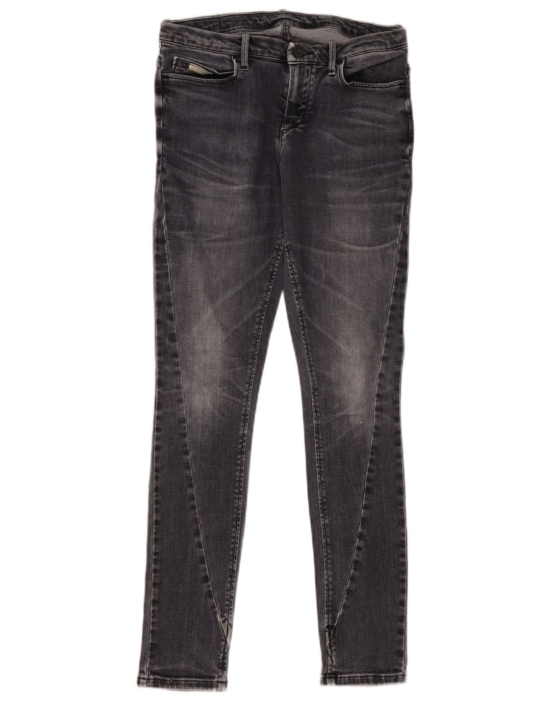 Jeans slim da donna Calvin Klein W26 L29 cotone grigio