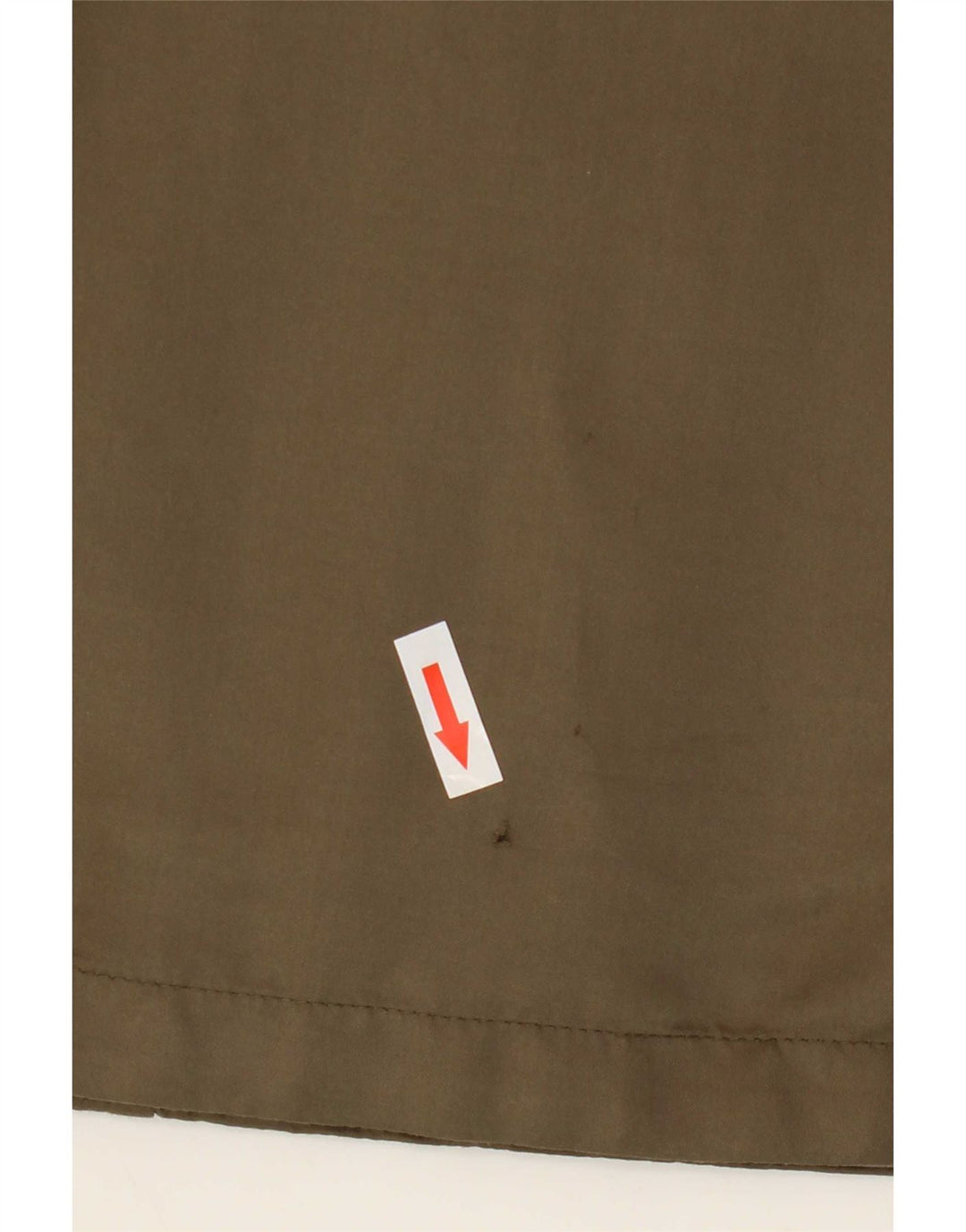 Soprabito con cappuccio da donna vintage UK 14 grande poliestere kaki