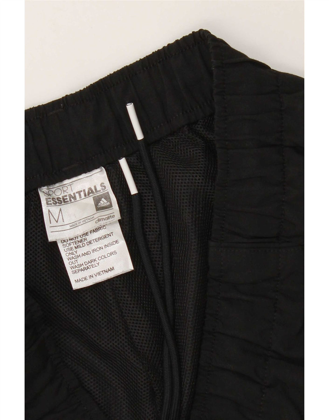 Pantaloncini sportivi da uomo Adidas medi neri in poliestere