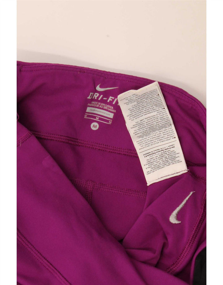 Leggings Capri da donna Nike UK 12 nylon color block viola medio