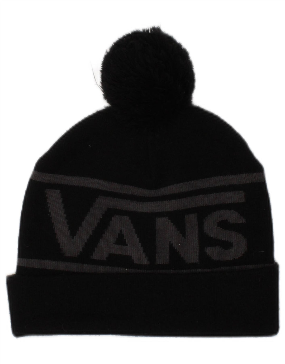 Berretto da uomo in maglia grafica Vans, taglia unica, in acrilico color block nero