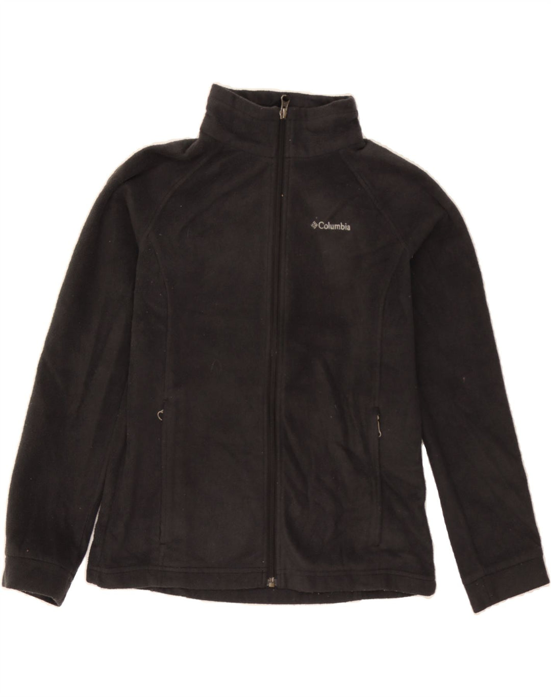 COLUMBIA Womens Fleece Jacket UK 12/14 Medium Black Polyester Vintage Columbia and Second-Hand Columbia from Messina Hembry 