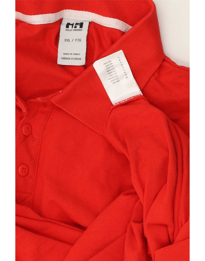 Polo da uomo Helly Hansen 2XL in cotone rosso