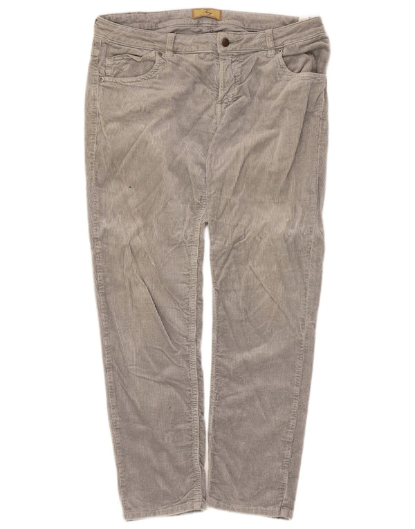 Pantaloni dritti in velluto a coste da donna Fay W29 L26 cotone grigio