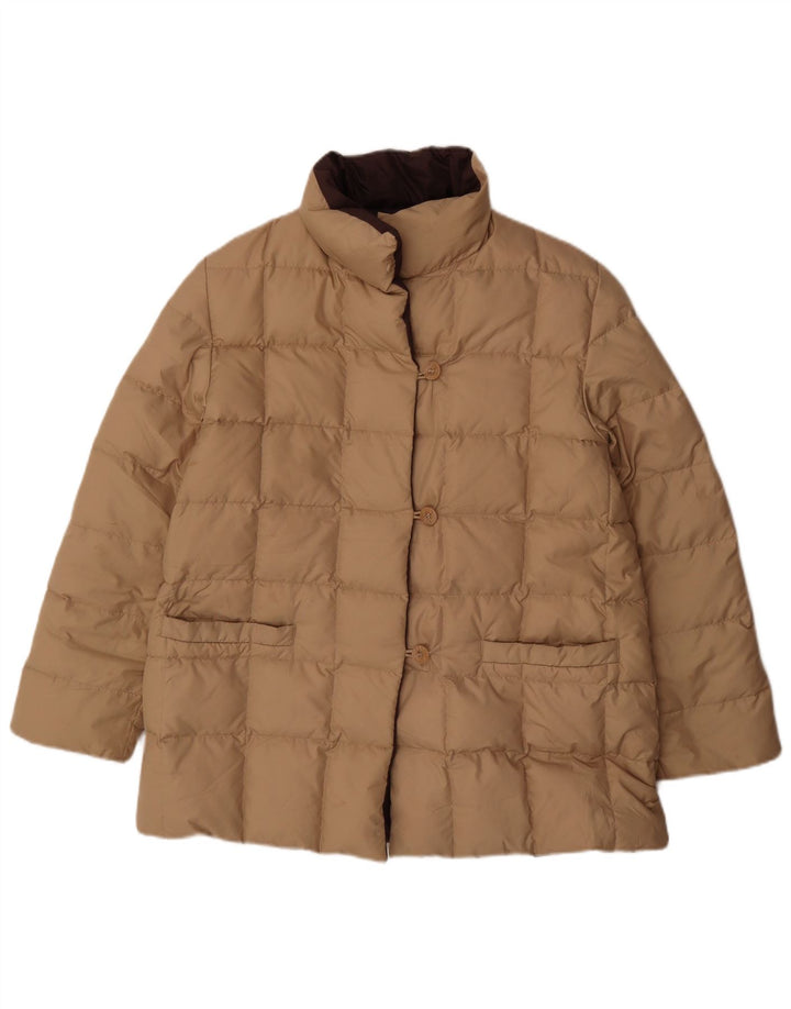 Cappotto imbottito reversibile da donna vintage IT 44 Beige medio