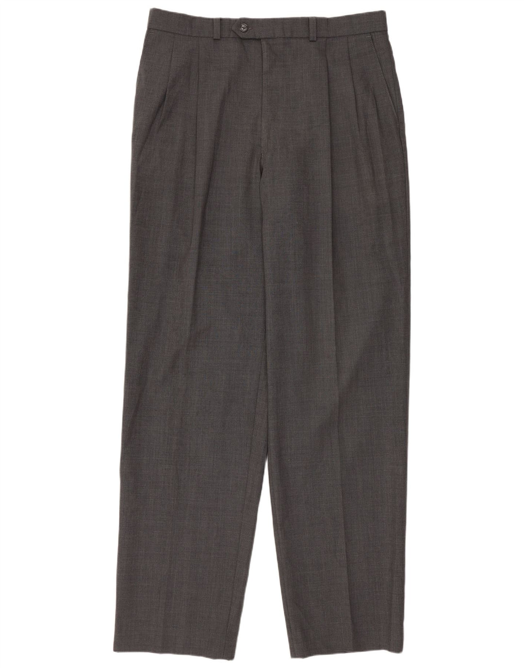 Pantaloni da abito con pegging da uomo Marks & Spencer W34 L33 in lana grigia