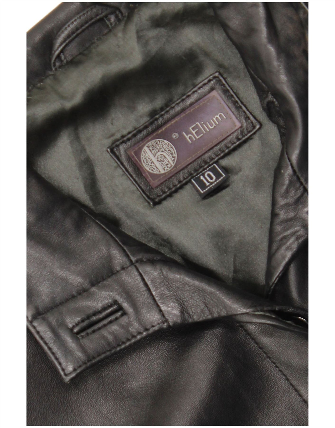 Cappotto in pelle da donna Helium UK 10 piccolo nero