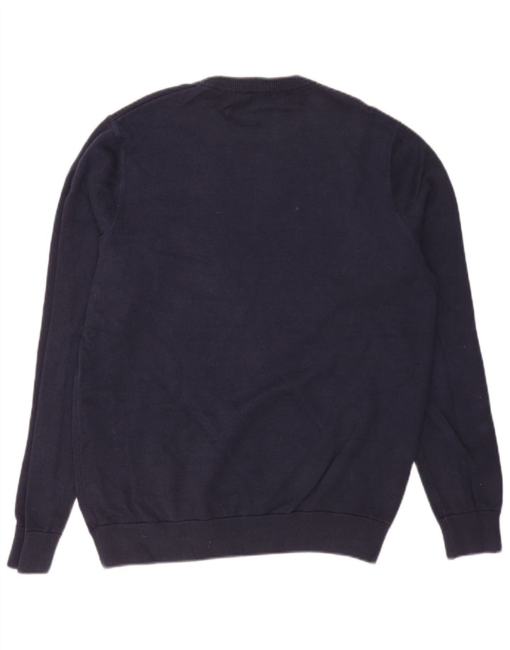 Maglione maglione girocollo da uomo Pringle in cotone blu navy medio