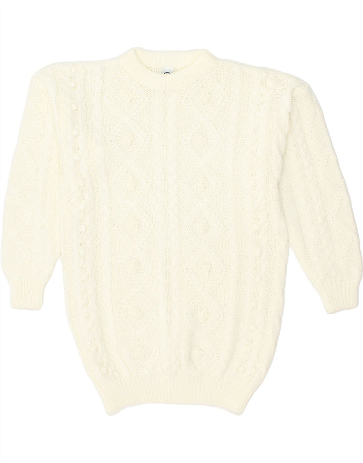 C & A Womens Boat Neck Jumper Sweater EU 36/38 Small Off White Acrylic Vintage C & A and Second-Hand C & A from Messina Hembry 