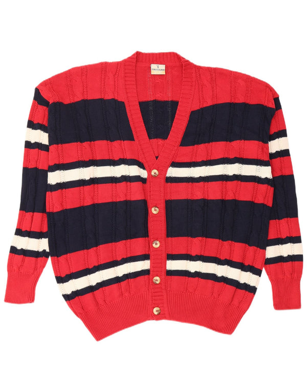 Maglione Cardigan Uomo Trussardi IT 50 Medium Blu Navy Colourblock