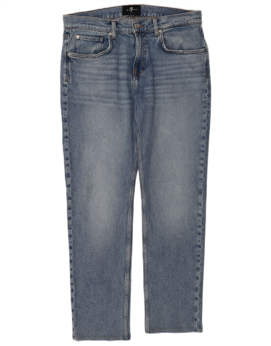 7 FOR ALL MANKIND Womens Slim Jeans SizW32 L30 Blue Cotton