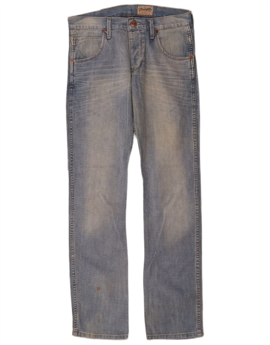 Jeans dritti da uomo Spencer Wrangler W32 L34 cotone blu