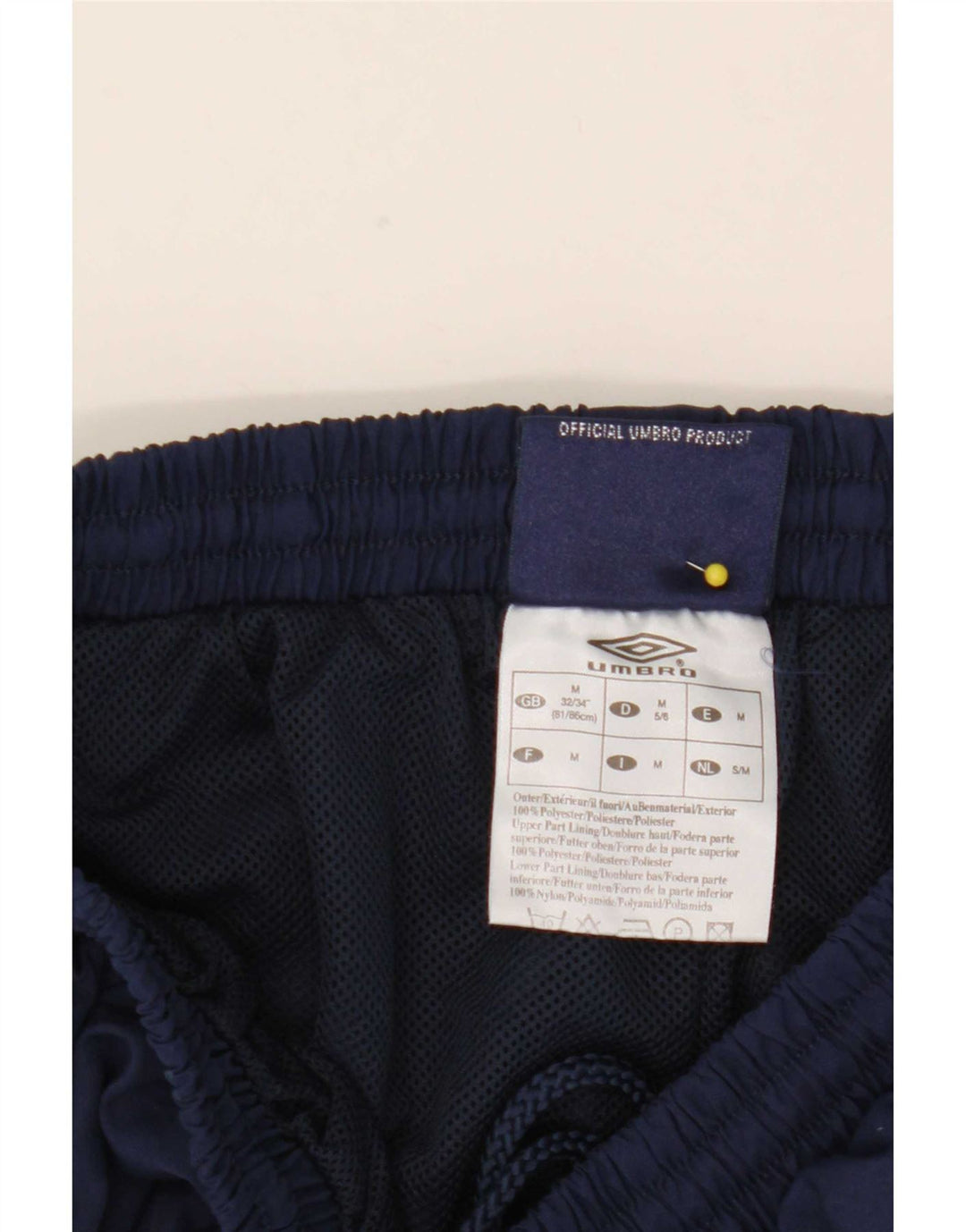 Pantaloni da tuta da uomo Umbro Joggers medi in nylon blu navy