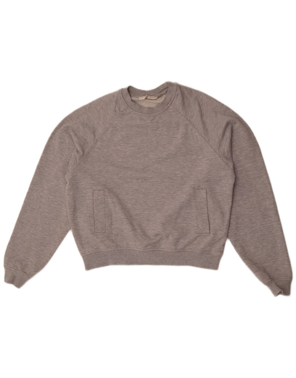 Felpa oversize da donna Zara UK 14 Cotone grigio medio