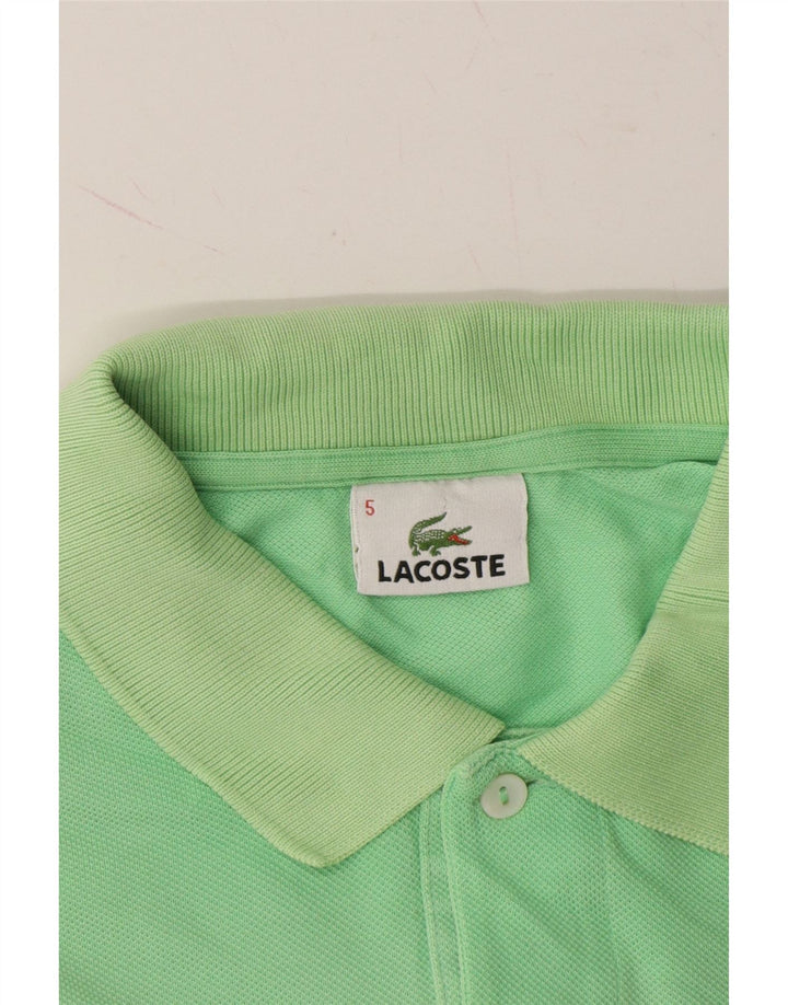 LACOSTE Mens Polo Shirt Size 5 Large Green Cotton Vintage Lacoste and Second-Hand Lacoste from Messina Hembry 