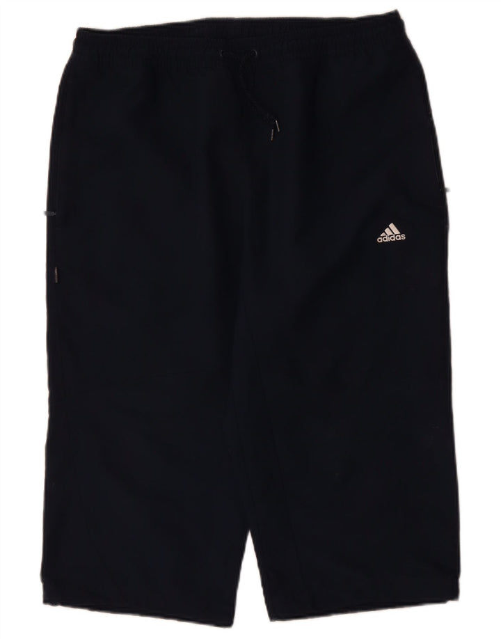 Pantaloncini sportivi Bermuda da uomo ADIDAS medio poliestere blu navy
