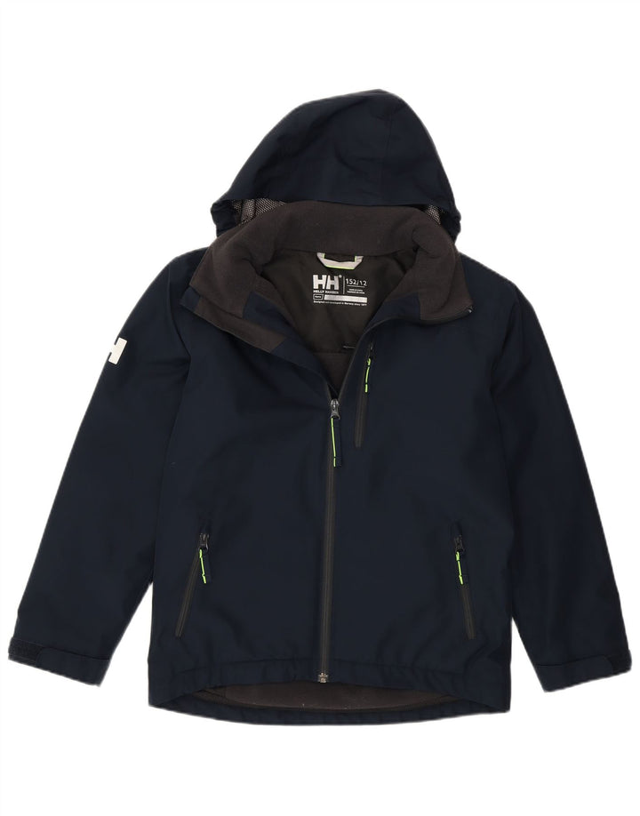 Giacca a vento con cappuccio grafica da ragazzo Helly Hansen 11-12 anni blu navy