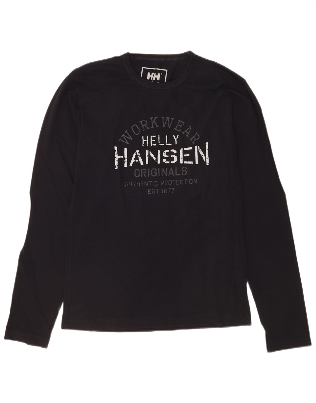 Helly Hansen Top grafico da uomo a maniche lunghe piccolo nero
