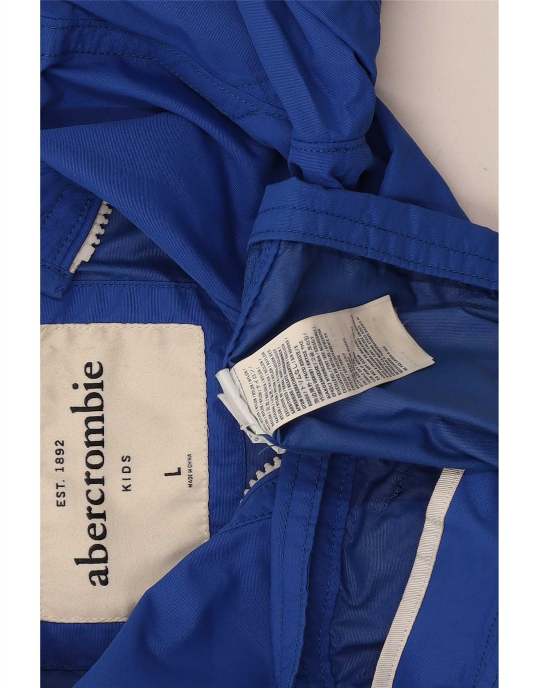 Giubbotto bomber da ragazzo Abercrombie & Fitch 7-8 anni, nylon grande blu