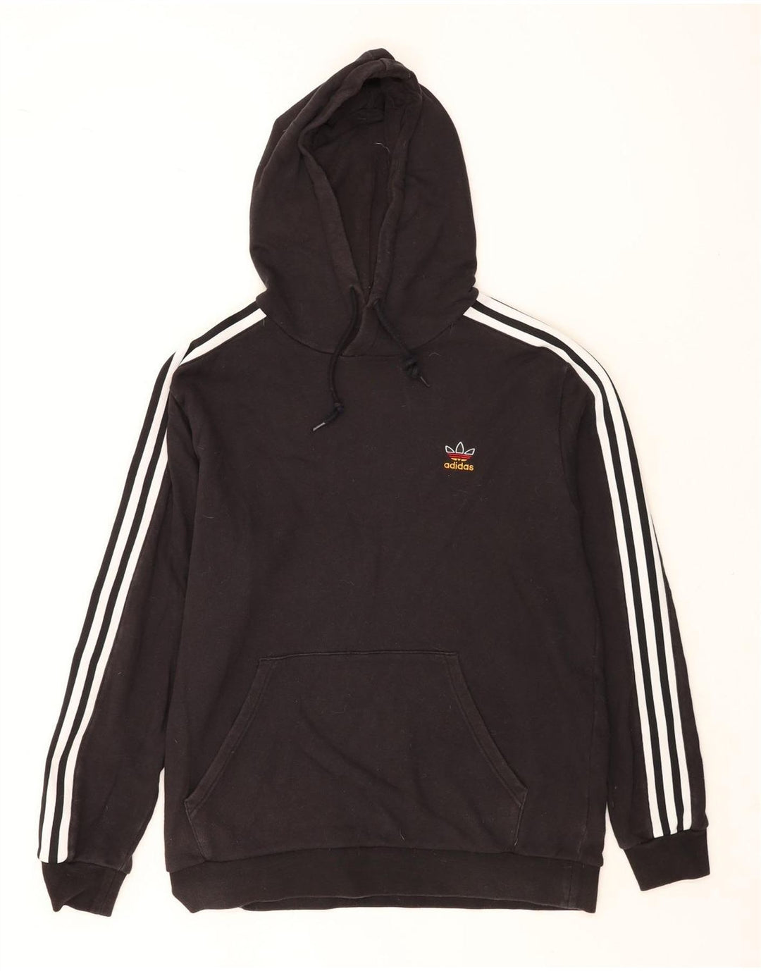 Felpa con cappuccio da uomo Adidas Large in cotone nero