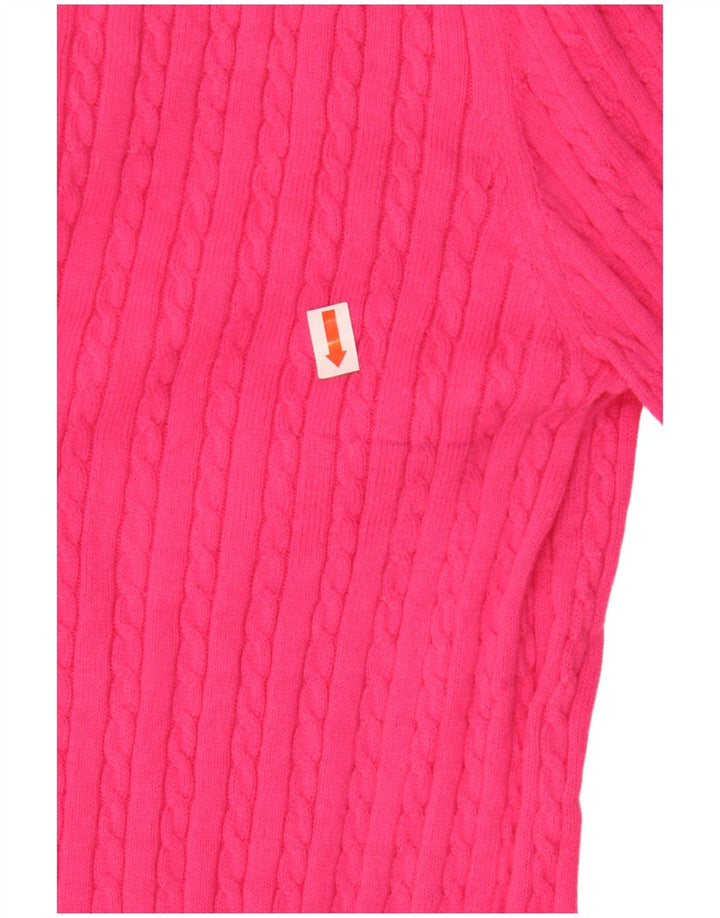 TOMMY HILFIGER Maglione da donna con scollo a barca UK 14 Grande cotone rosa