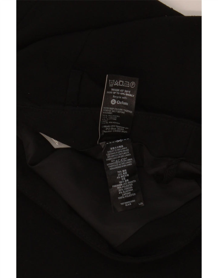 Gonna a tubino da donna Marks & Spencer UK 12 media W30 poliestere nero