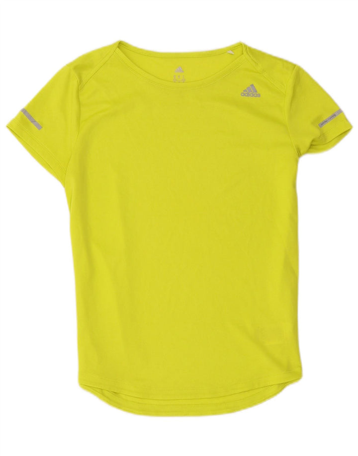 T-shirt da donna Adidas Top UK 12/14 poliestere verde medio