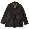 Giacca in pelle vintage da uomo UK 44 2XL Pelle nera