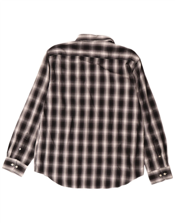 Camicia da uomo in flanella Carrera XL in cotone a quadri neri
