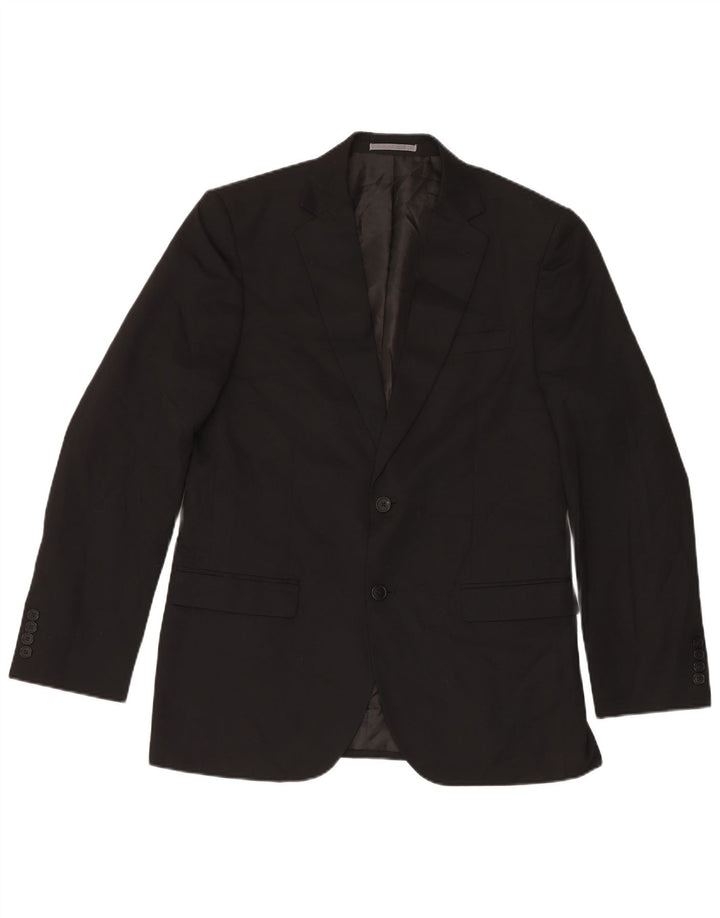 Giacca blazer a 2 bottoni vestibilità regolare da uomo Marks & Spencer EU 50 grande nera