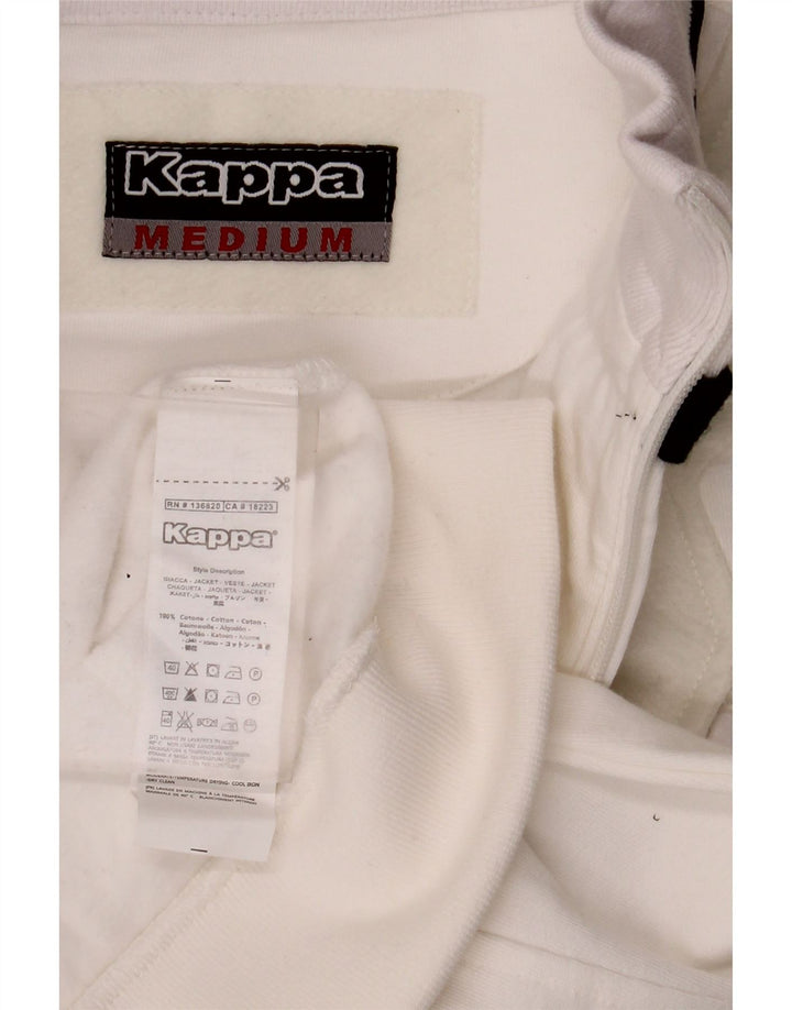 Giacca da tuta da donna Kappa UK 12 cotone bianco medio